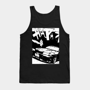 JDM Japanese Drift Racer Drifting Nissan Car Anime Manga Eurobeat Intensifies Aesthetic Tank Top